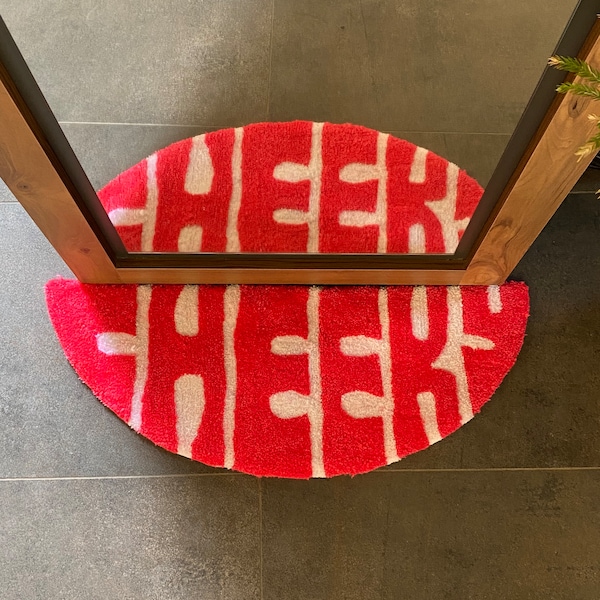 Cheeky Fluid Fluffy Tufted Rug / %100 Handmade / Door Mat