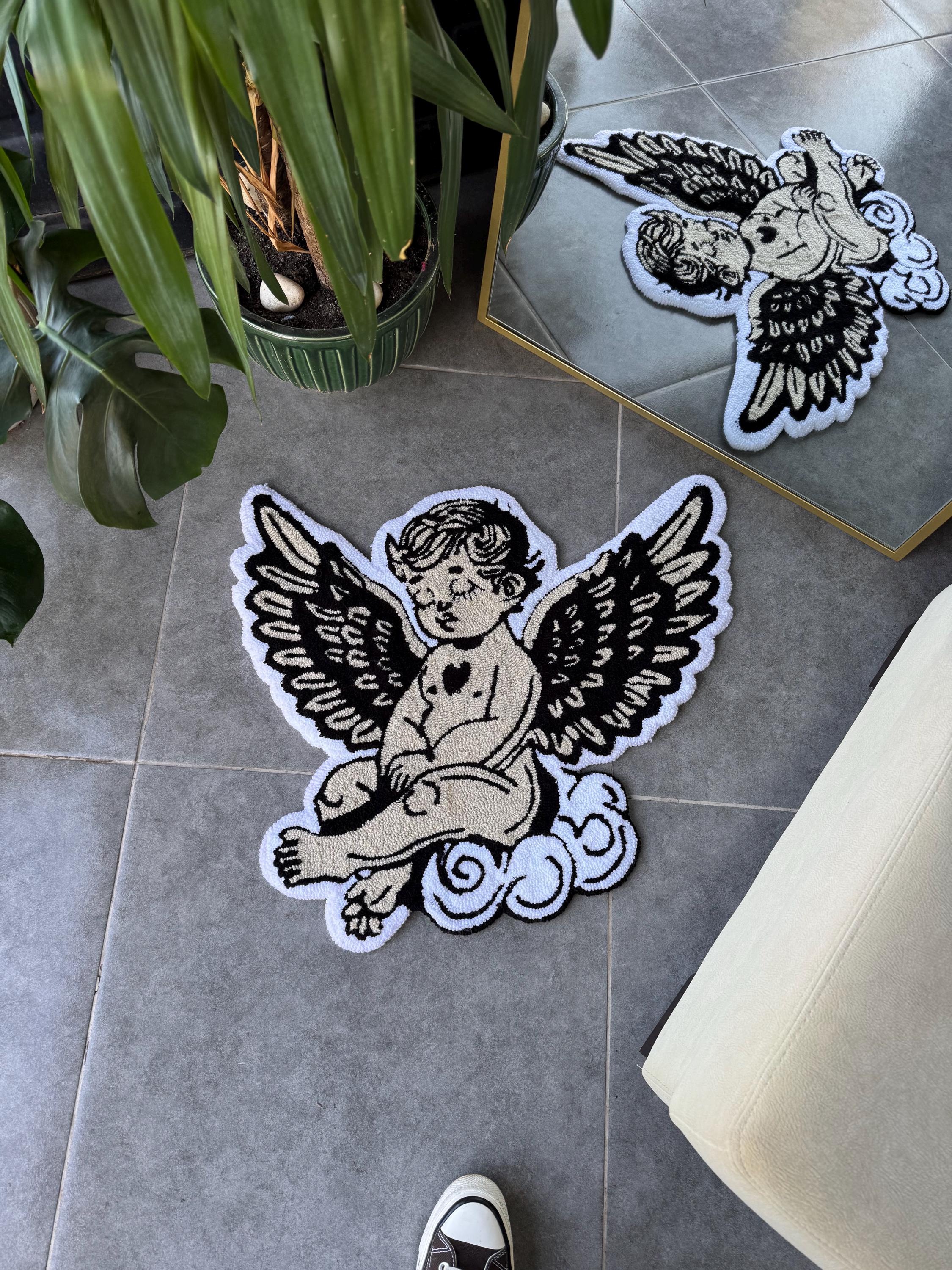 Angel Fairy Rug Cry Baby Angel Tufted Rug / Handmade Tufted Rug - Etsy