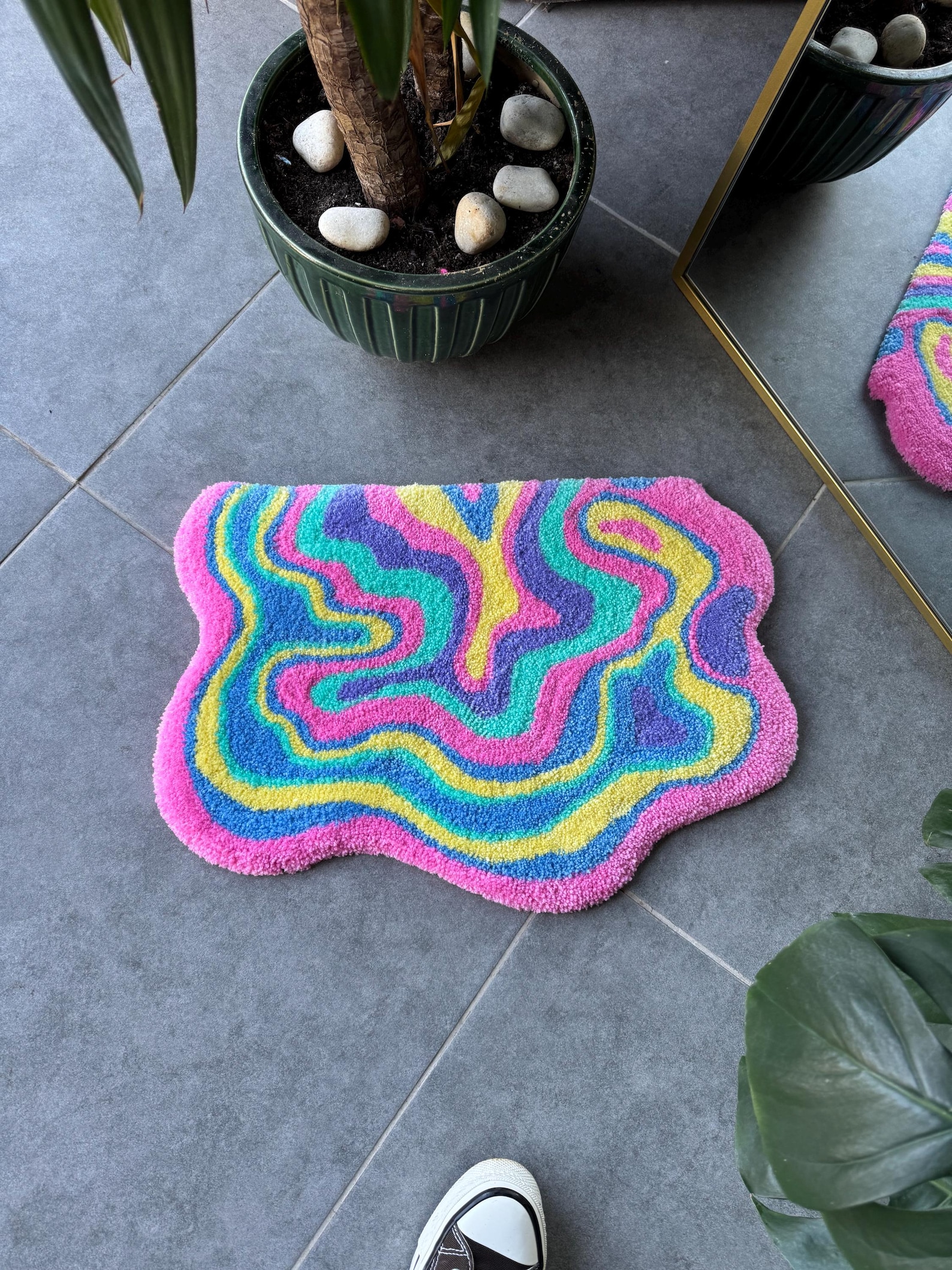 Fluid Colorful Fluffy Tufted Rug - Etsy