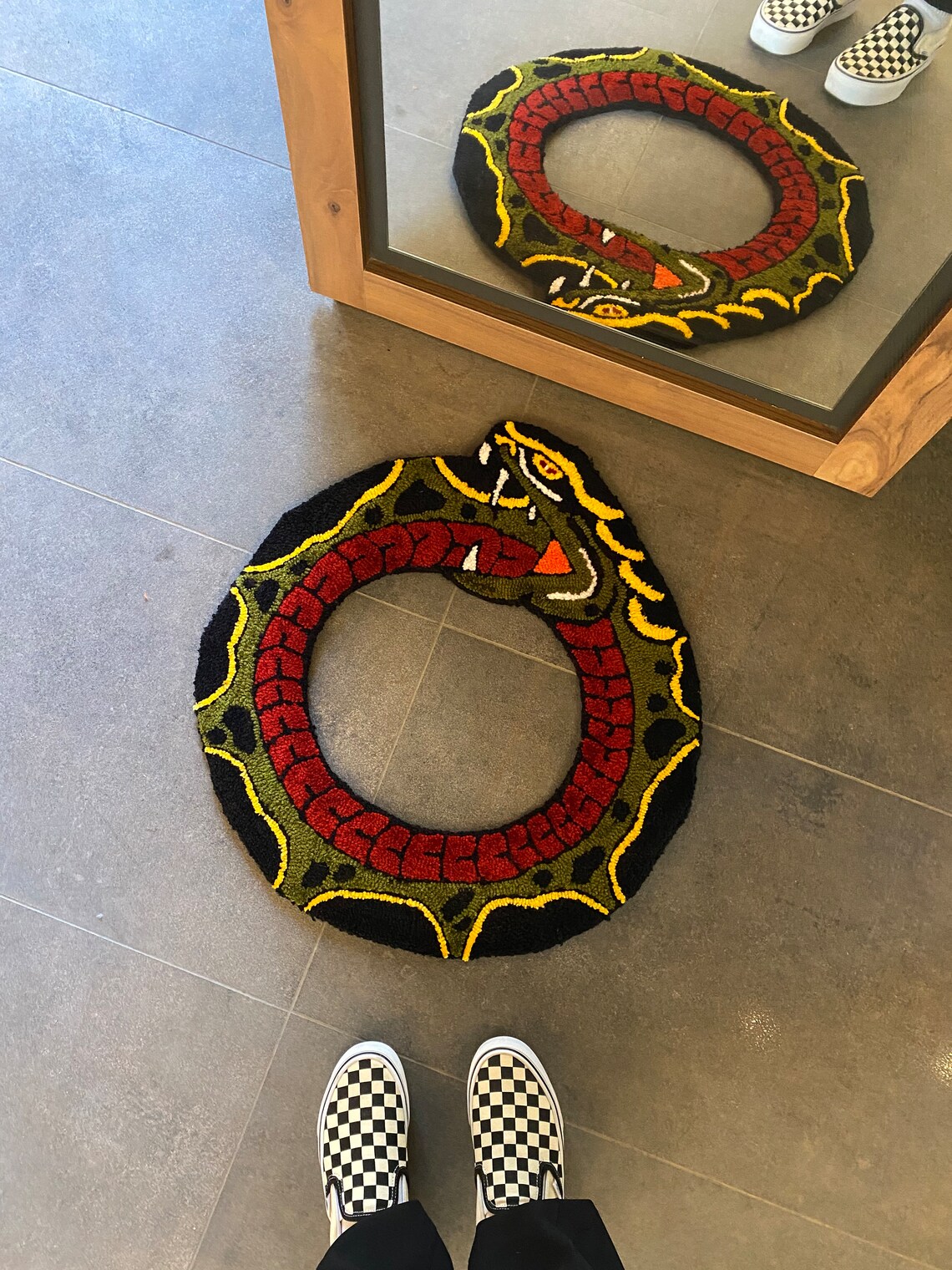 Ouroboros Snake Tufted Rug /%100 Handmade - Etsy