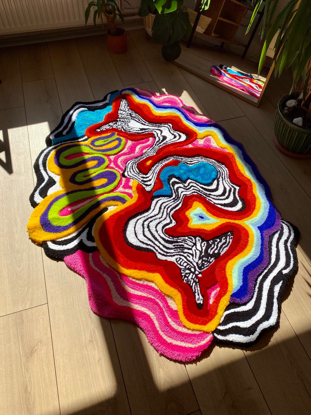 Buffy Rugs Butterfly Effect 3D Fluffy Tufted Rug /%100 Handmade - Etsy