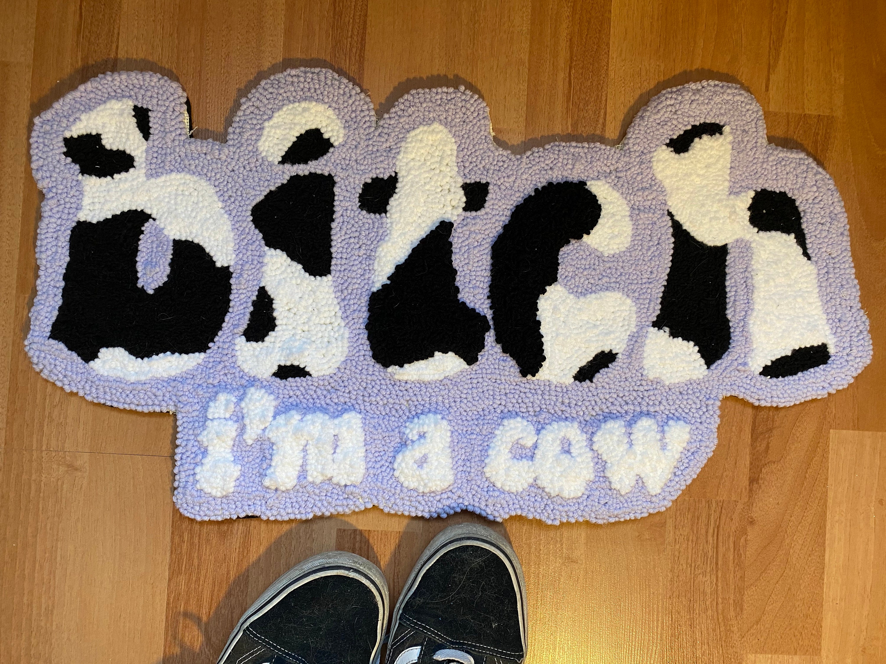 I'm a Cow Tufted Rug / 100 Handmade Etsy
