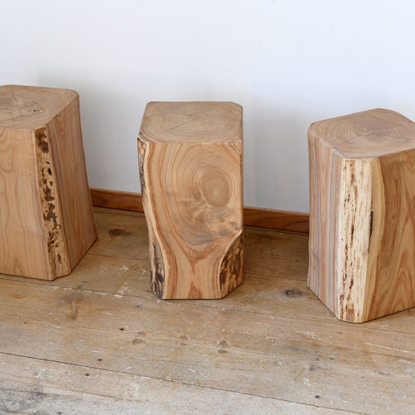 Bouts de canapé en bois brut de Catalpa