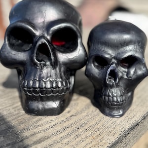 Skull Wax candles - Red inside great for decoration and or Intention setting and spell work