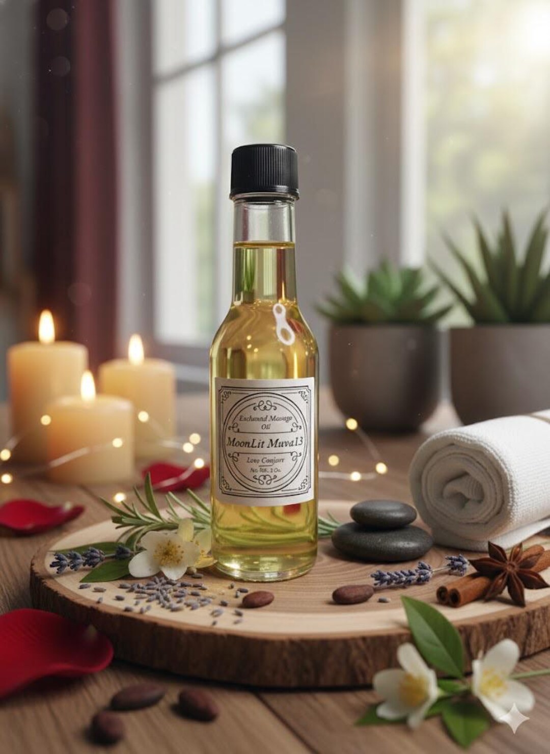 Rose and Cinnamon Enchanted Love Massage Oil - Infused Body Oil - Etsy