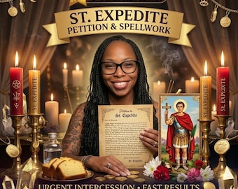 St. Expedite Petition Prayer Service , Tarot insights , candle and altar work- images included