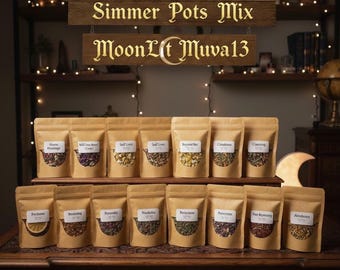 Intention-Based Ritual Simmer Pots | Handcrafted Botanical Blends | Home Blessing, Love, Abundance & Protection | Spiritual Apothecary