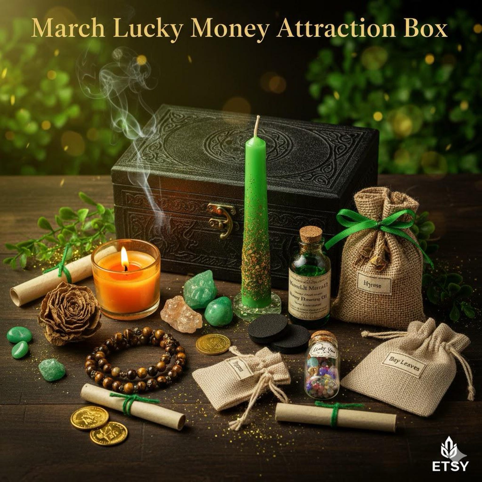 Simple Money Drawing Rituals Lucky Money Drawing Ritual Kit, Attraction Oil, Spell Kit, Simmer Pot ...