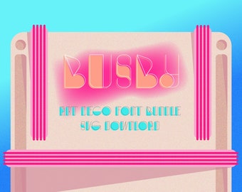 Art Deco Font Bundle - .SVG - Busby - A High Contrast Font in 4 Styles - Condensed and Light - SVG Great for Cricut and Crafting - Outlines