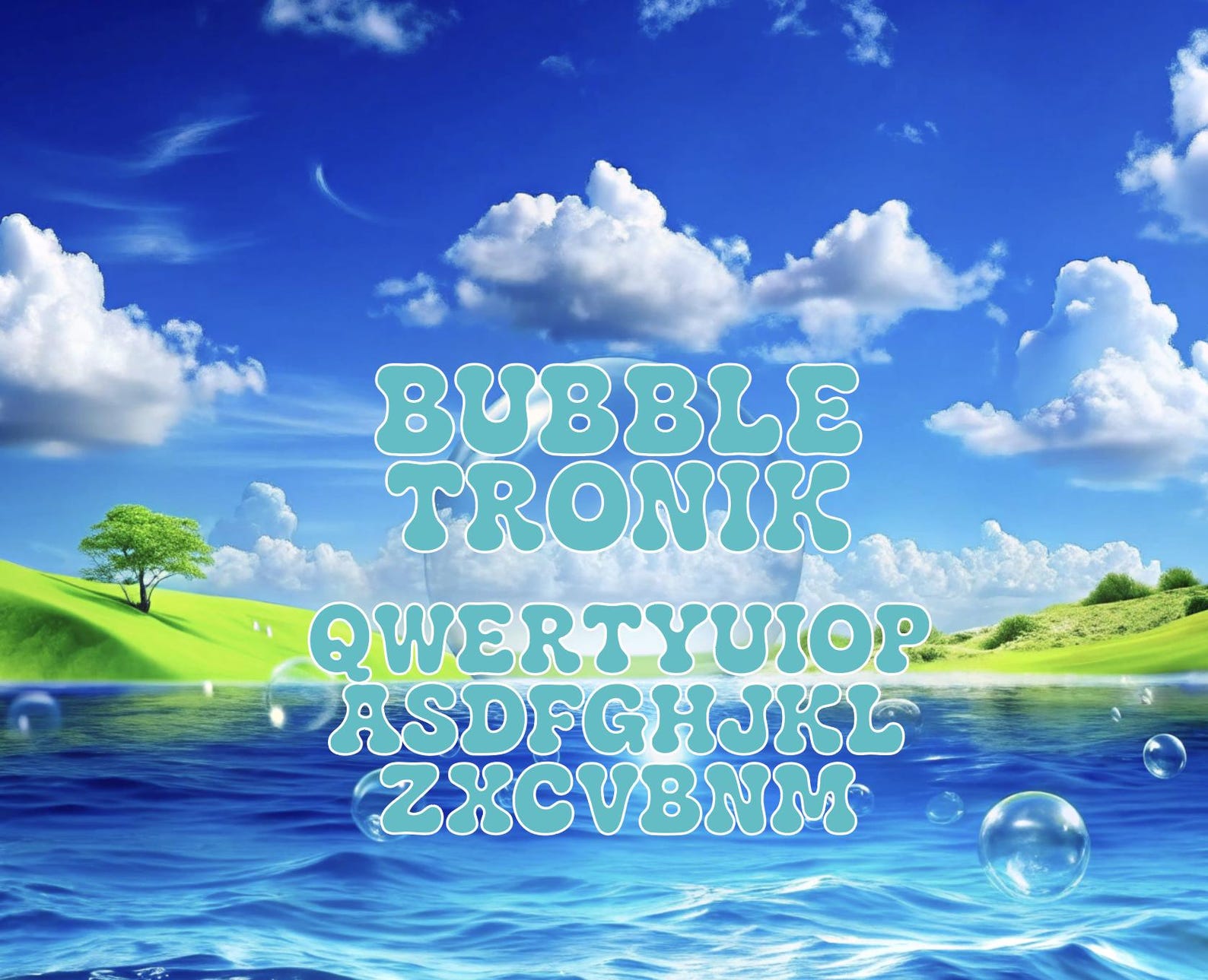 Frutiger Aero Font Bubbletronik Installable OTF For Y2k Vibes Frutiger Aero Font Bubbletronik Installable OTF For Y2k Vibes