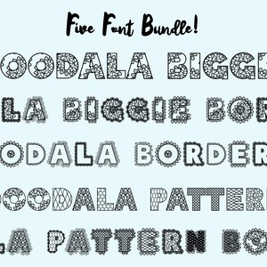 Doodala A Hand-Drawn Mandala Font Bundle 5 Styles .otf .ttf .svg .png .jpg Perfect for crafters, Cricut, & Commercial License image 2