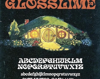 Glosslime - Classic Fantasy RPG Inspired Font - .OTF Installable Font - Uppercase and Lowercase w/Numbers & Punctuation - Instant Download