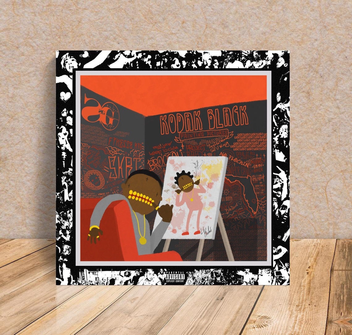 Kodak Black Painting Pictures poster gift wall art canvas no Etsy