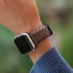 Python Leather Apple Watch Band Series 10 9 8 7 6 5 4 SE Ultra, Apple Strap Women Men 49mm 45mm 44mm 42mm 41mm 40mm 38mm, Luxury Watch Band