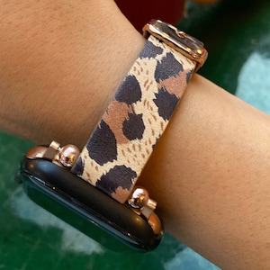 Correas de cuero Fitbit Versa 4 3 2 1 Mujer, Correa Leopard Fit Bit Sense 2 1 Lite Ella, Correa Fitbit Inspire 3 2 1 HR, Correa Fitbit Charge 6 5 4 3