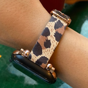 Leopard Pattern Apple Watch Band Series 10 9 8 7 6 5 4 3 SE Ultra, Animal Printed Apple Strap 49mm 46mm 45mm 44mm 42mm 41mm 40mm 38mm Women