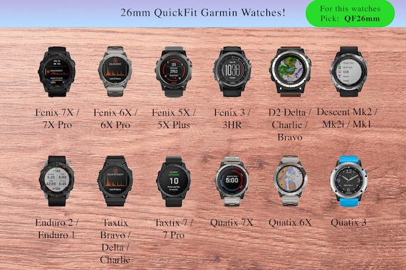 Garmin watch band size hot sale