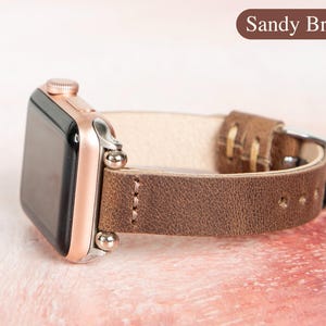 Women Apple Watch Band Her, Personalized Leather Apple Strap Girl Series, Apple Band 38mm 40mm 41mm 42mm 44mm 45mm 46mm 49mm Girlfriend Gift