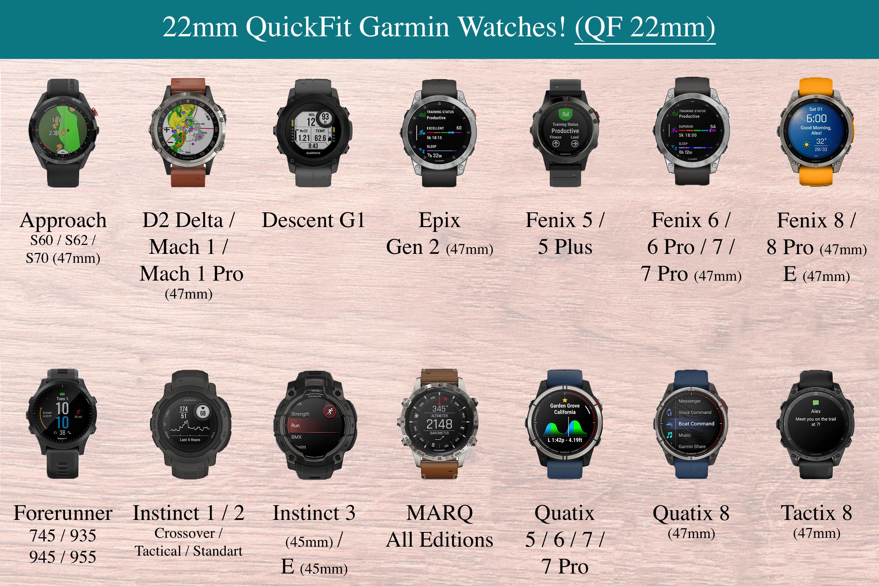 Garmin Quickfit Watch Band 26mm 22mm 20mm Men, Garmin Quick