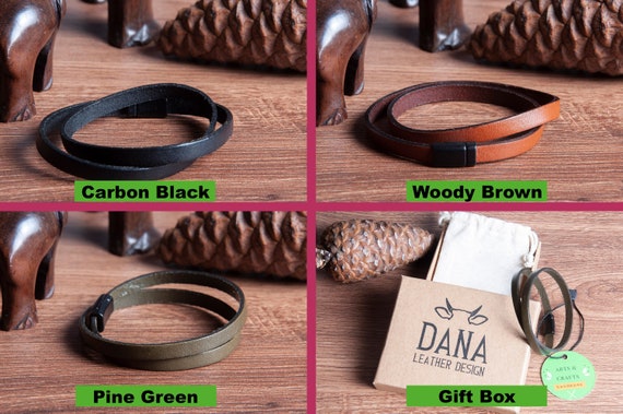 Double Wrap Leather Stud Bracelet – Friday & River