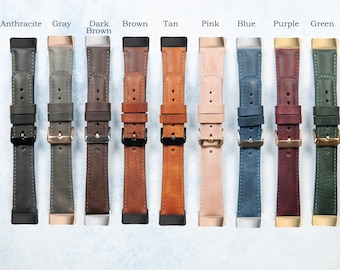 Personalized Leather Fitbit Charge 6 / 5 / 4 / 3 Band