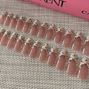 Ballerina Nails / Press On Nails / Nail Designs / Fake Nails / Glue On Nails / Long Nails / Moon nails / False Nails / Pattern Nails