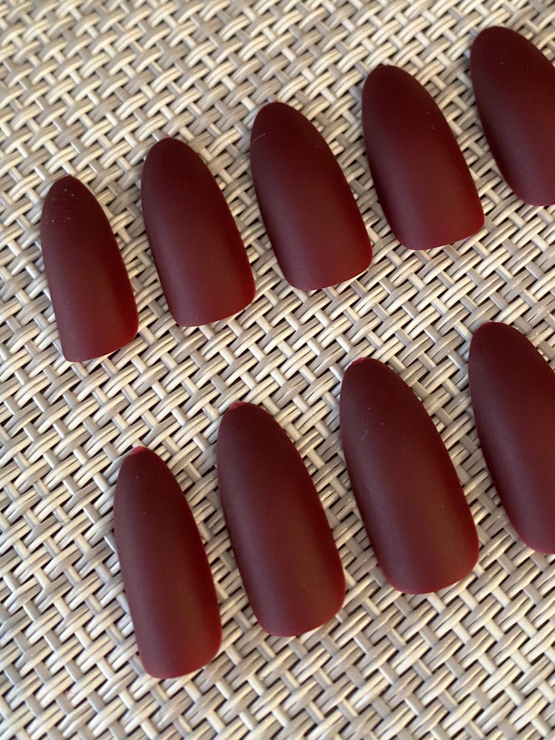 Almond Nails / Press On Nails / Nail Designs / Fake Nails / | Etsy