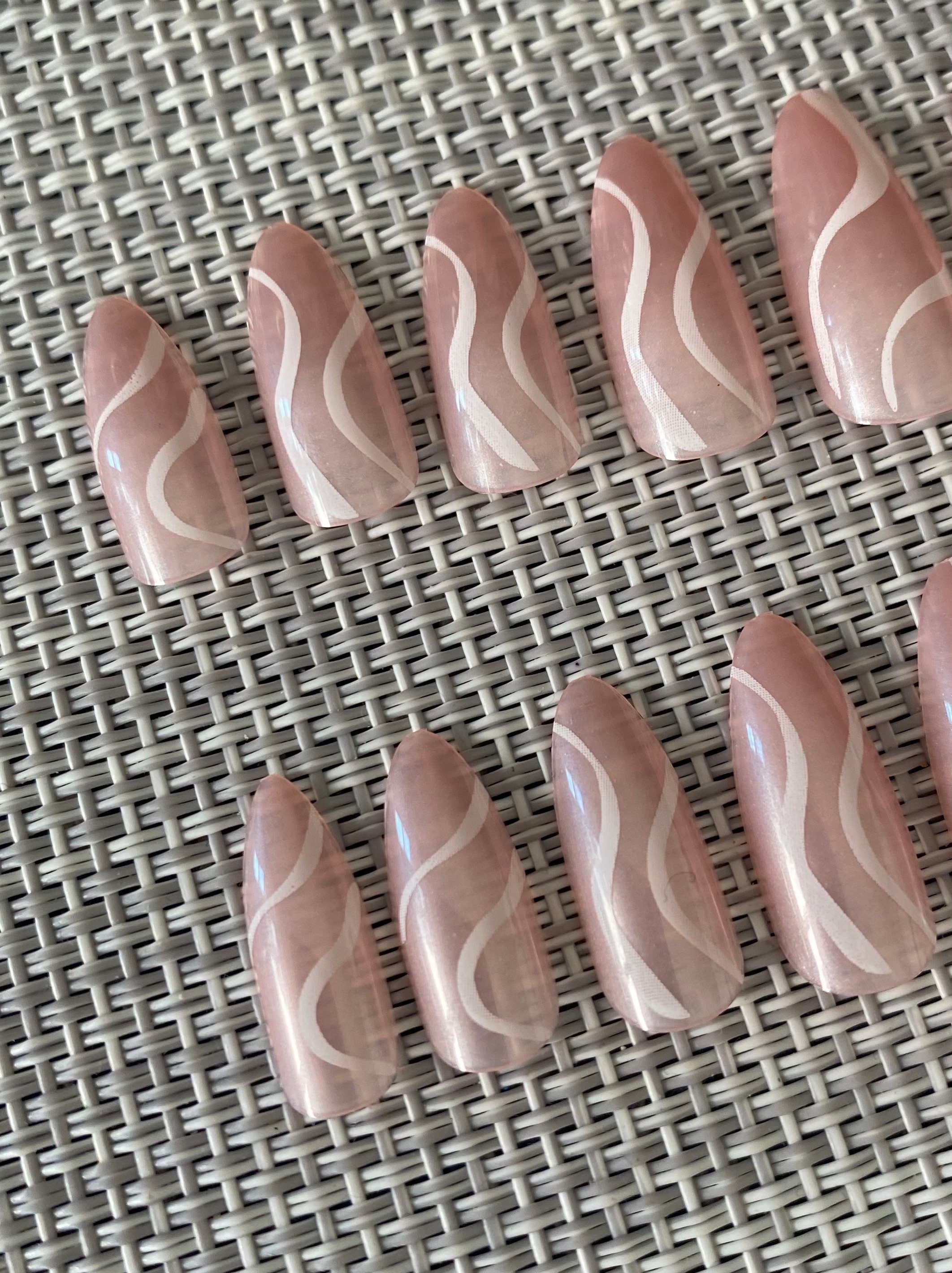 Almond Nails / Press On Nails / Nail Designs / Fake Nails / | Etsy