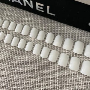 Square Nails | Glue on Nails | Fake Nails | False Nails | Hand Painted | Stick on Nails | Press on Nails | Short Nails | White Nails