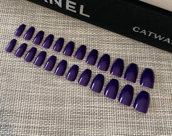 Coffin Nails / Press On Nails / Nail Designs / Fake Nails / Glue On Nails / Stick On Nails / False Nails / Purple Nails/ False Nails