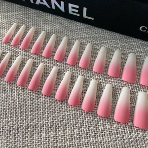 Ballerina Nails / Press On Nails / Nail Designs / Fake Nails / Glue On Nails / Stick On Nails / Matte Nails / Long Nails / Red Nails