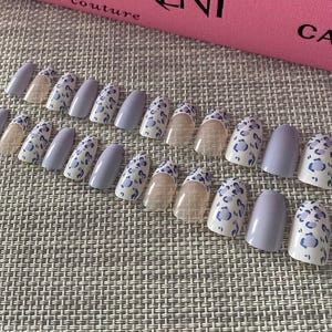 Press on Nails | Glue on Nails | Fake Nails | False Nails | Hand Painted | Glue on Nails | Sets of 20 Nails | Pastel Nails | Cute Nails