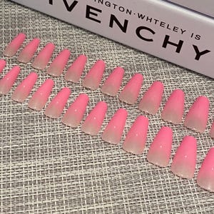 Ballerina Nails / Press On Nails / Fake Nails / Glue On Nails / Stick On Nails / Ombre Nails / Long Nails / Pink Nails / Neon Nails