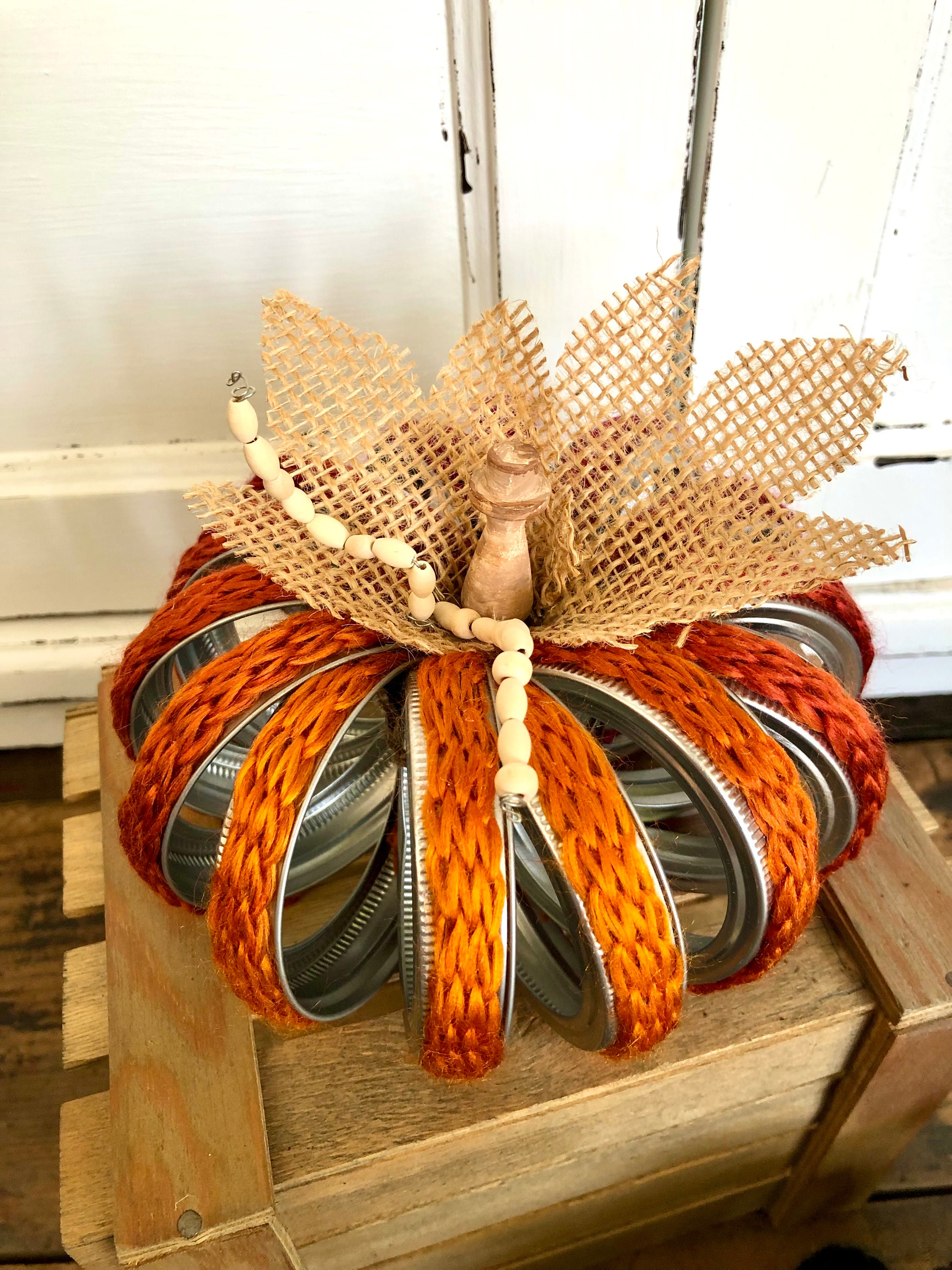 Pumpkin Decor Mason Jar Lid Pumpkins Canning Jar Lid Etsy