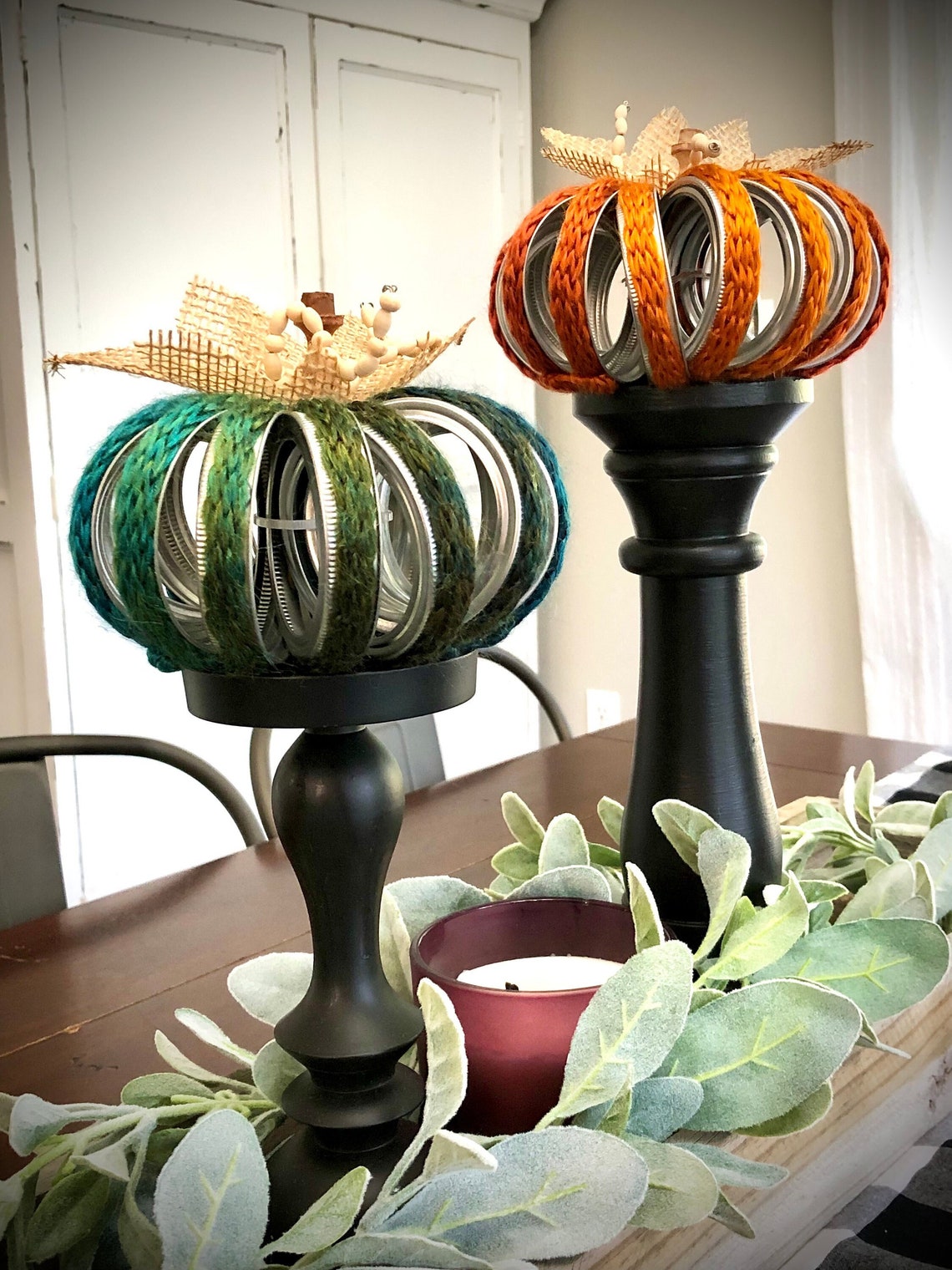 Pumpkin Decor Mason Jar Lid Pumpkins Canning Jar Lid Etsy