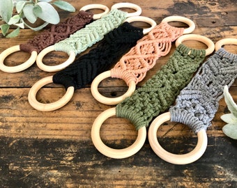 Macrame Towel Holder, Boho Home Decor, Boho, Macrame, Coworker Gift, Christmas Gift, Gift, Bathroom Decor, Kitchen Towel, Bathroom Towel
