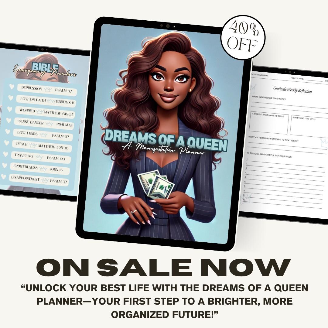 Dreams of a Queen: Digital Planner 2025, Manifestation Planner, Life ...