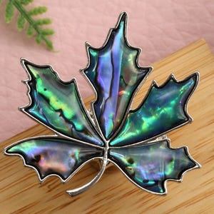 Handmade Abalone Shell Maple Leaf Cabinet Knob – Iridescent Inlay Dresser Pull, Custom Engraved Boho Chic Home Decor for Bedroom & Furniture