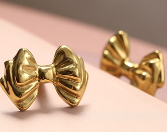 Bow solid brass knobs , modern drawer pulls,wardrobe Knob Cabinet Knobs,Dressing table knobs,cupboard handles,closet pulls,kitchen bow knobs