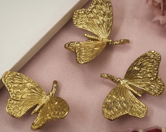Brass Butterfly Knobs , Butterfly drawer pulls, Custom Engraved wardrobe Knob Cabinet Knobs Modern Drawer Knob