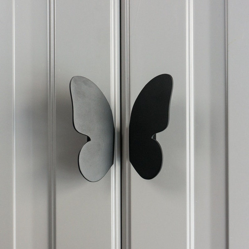 Brass Butterfly Knobs Butterfly Drawer Pulls Wardrobe Knob Etsy