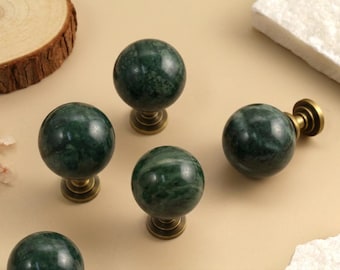 Natur Marmor Schubladenknäufe, runde Schrankknäufe, individuell gravierte Kugel-Marmor-Kleiderknöpfe, Luxus-Kommodemgriffe, Küchenknäufe