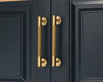 Nowoczesne gałki i uchwyty, mosiężne uchwyty do szuflad, okrągłe gałki kulowe z grawerunkiem, uchwyty do szafek, gałki kuchenne