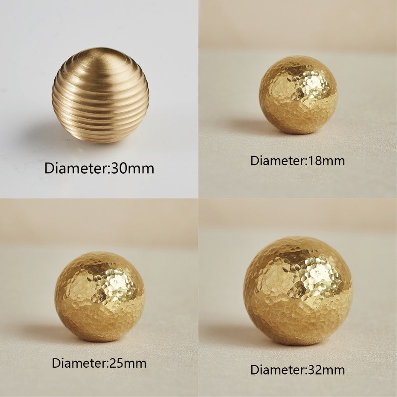 Brass Ball Handles Pulls for Modern Dresser Pulls Etsy