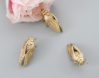 Insect drawer knobs，Brass  Cicada  drawer knobs, wardrobe Knob Cabinet Knobs Modern Drawer Knob