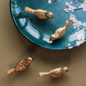 Brass Bird Knobs Nordic Style Bird drawer pulls, wardrobe Knob Cabinet Knobs Modern Drawer Knob