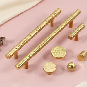 Hammered brass solid cabinets pulls, hardware bar pulls Knobs, Custom Engraved black Modern Drawer Knob modern furniture hardware