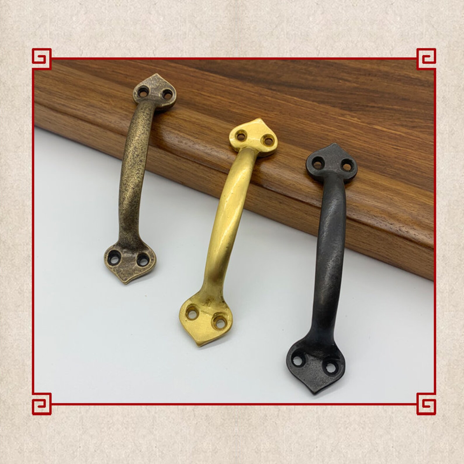 Oldfashioned Solid Bronze Door Handles Bronze Hardware Pulls Etsy