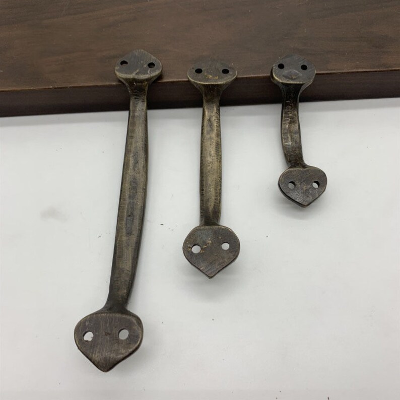 Oldfashioned Solid Bronze Door Handles Bronze Hardware Pulls Etsy