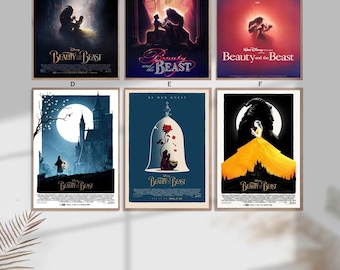 BEAUTY and THE BEAST (1991) film Classic Movie Home Decor Canvas Poster unframe-8x12&#39;&#39;16x24&#39;&#39;24x36&#39;&#39;